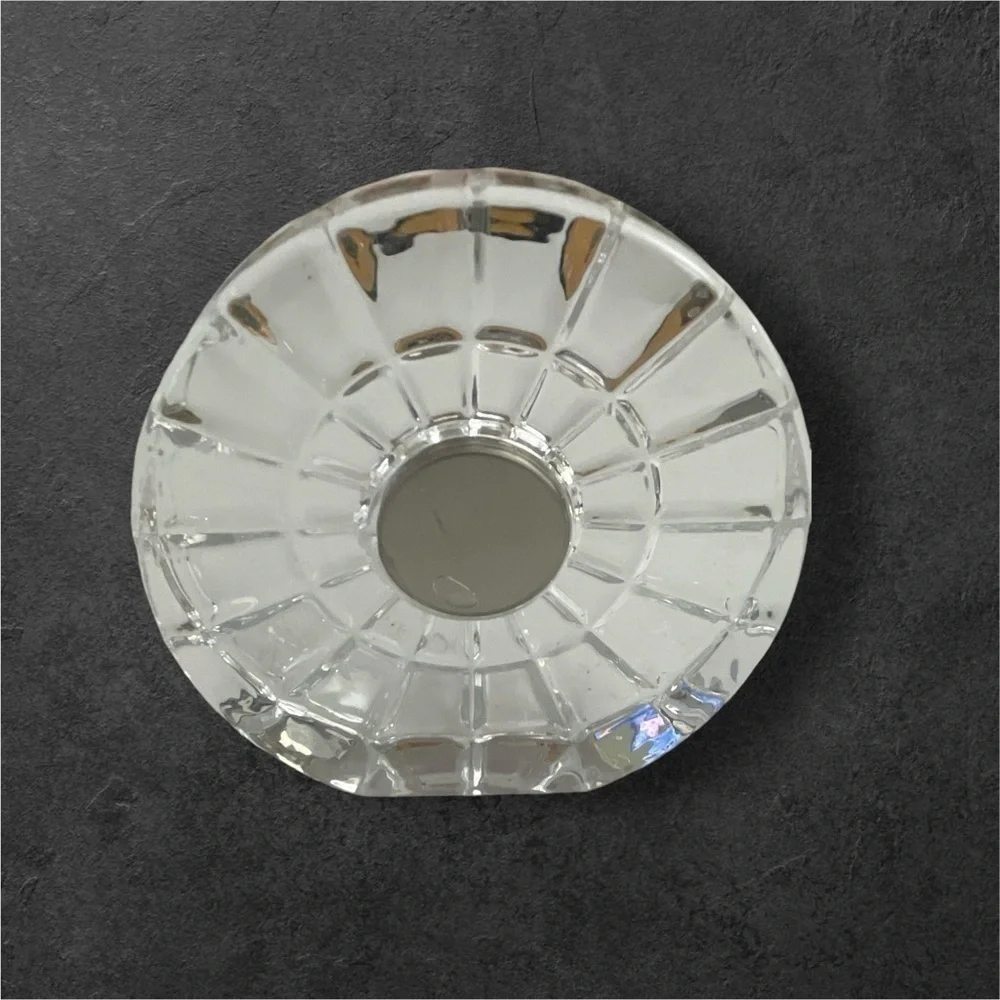 1980s Mikasa Crystal Mantle or Desk Clock